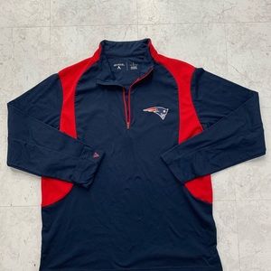 Men’s Antigua New England patriots zip up long sleeve L